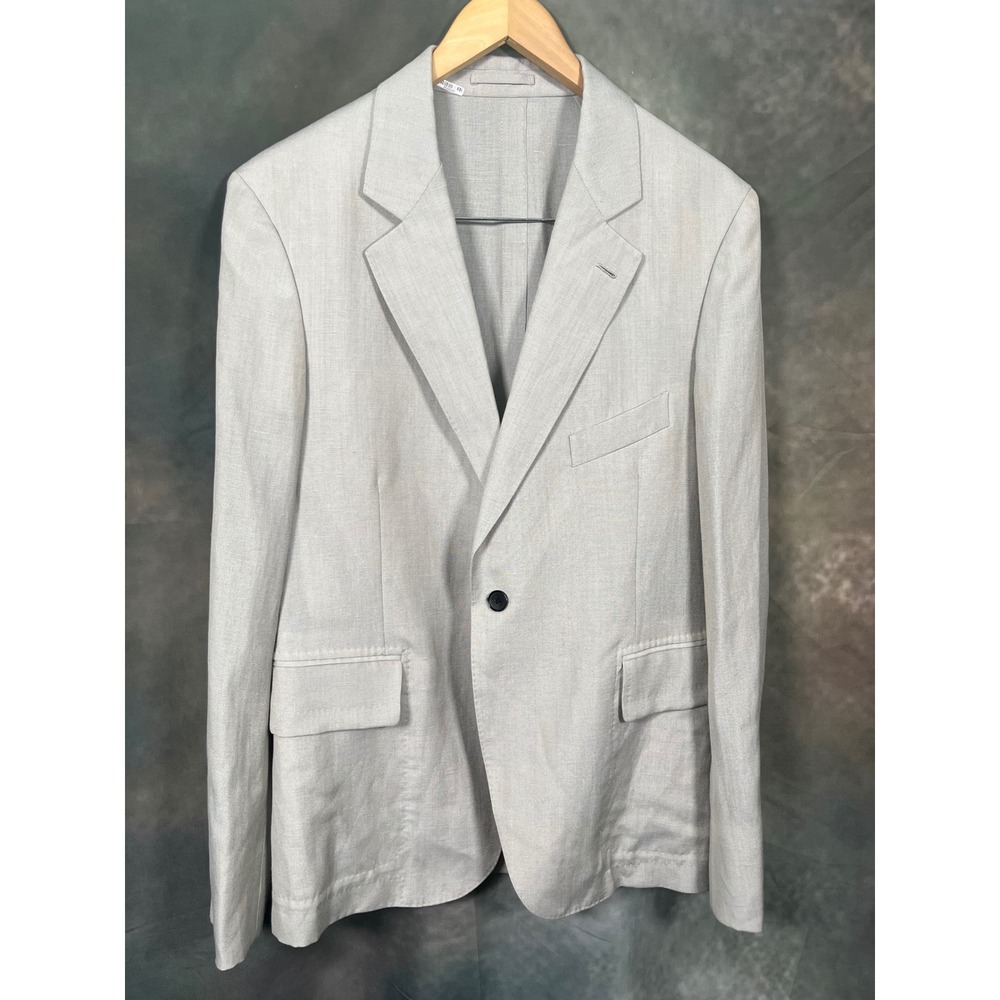 Salvatore Ferragamo Sport Coat US 42 EU 52 Linen Mohair Silk Blazer One Button